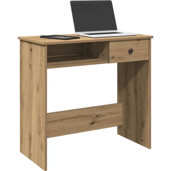 vidaXL Skrivebord 80x40x75 cm konstrueret træ kunsteg