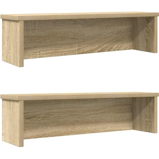 vidaXL Køkkenreoler kan stables 2 stk. 50x15x16 cm Sonoma-eg