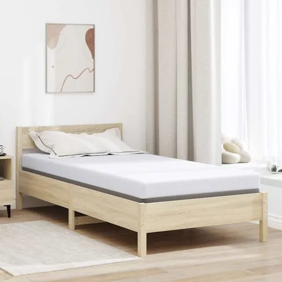 vidaXL Madras Topper Hvid 90 x 200 cm Jacquard Stof