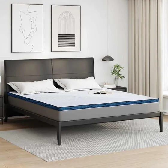 vidaXL Madras Topper Hvid 180 x 200 cm Jacquard