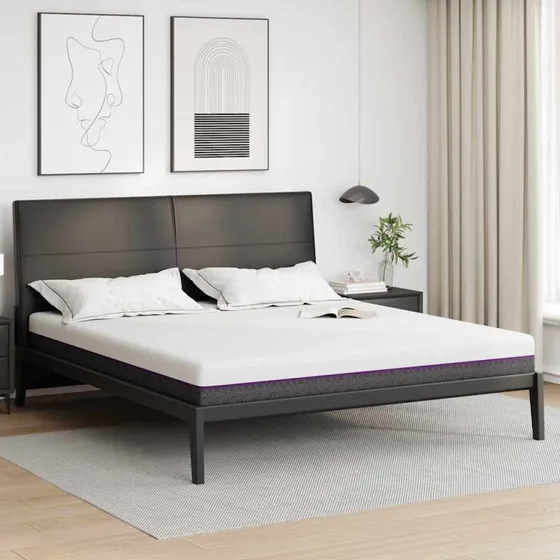 vidaXL Madras Hvid Grå 200x200 cm Jacquard
