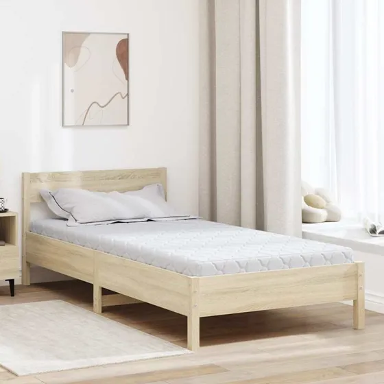 vidaXL Madras Hvid 120 x 200 cm med Kokoslag og PU-skum