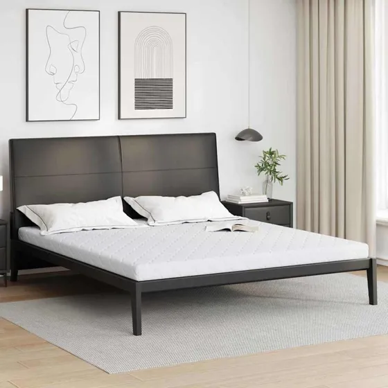 vidaXL Madras Hvid 200 x 200 cm med Kokoslag og PU-skum