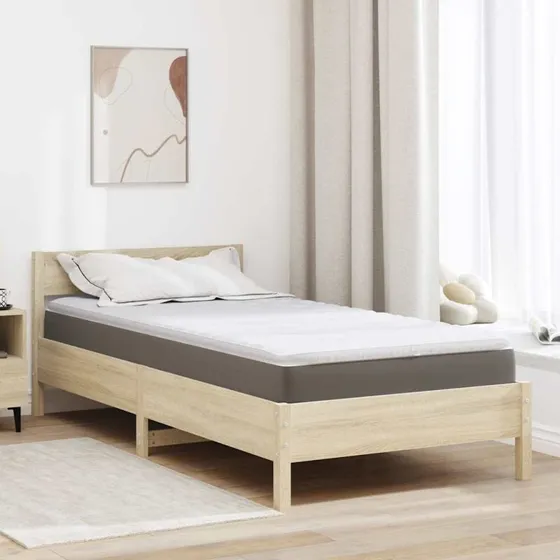 vidaXL Madras Topper Hvid 120 x 200 cm Strikket Latex