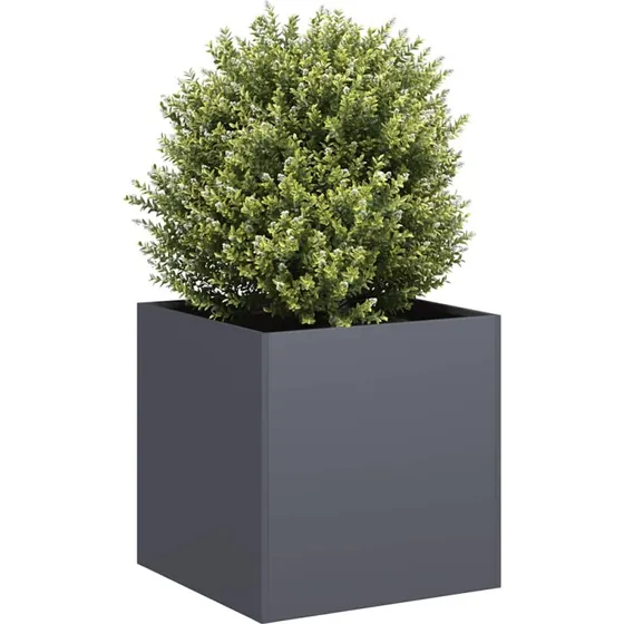 vidaXL Plantekasse 40x40x40 cm koldvalset stål antracitgrå