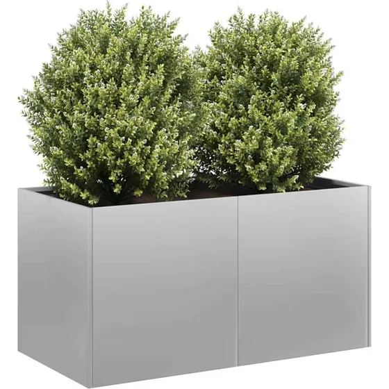 vidaXL Plantekasse 80x40x40 cm Galvaniseret Stål Grå