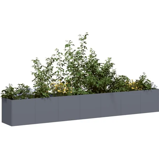 vidaXL Plantekasse Antracitgrå 280x40x40 cm Koldvalset Stål