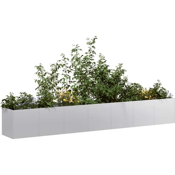 vidaXL Plantekasse 280x40x40 cm Galvaniseret Stål Grå
