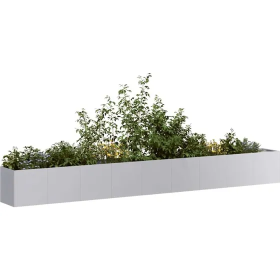 vidaXL Plantekasse 360x40x40 cm Galvaniseret Stål Grå