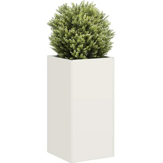 vidaXL Plantekasse Hvid 40x40x80 cm Koldvalset Stål