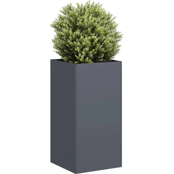 vidaXL Plantekasse 40x40x80 cm Koldvalset Stål Antracitgrå