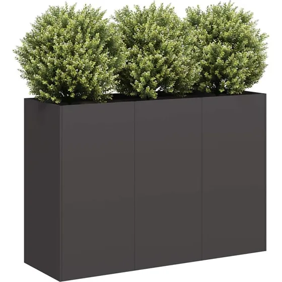 vidaXL Plantekasse 120x40x80 cm koldvalset stål sort