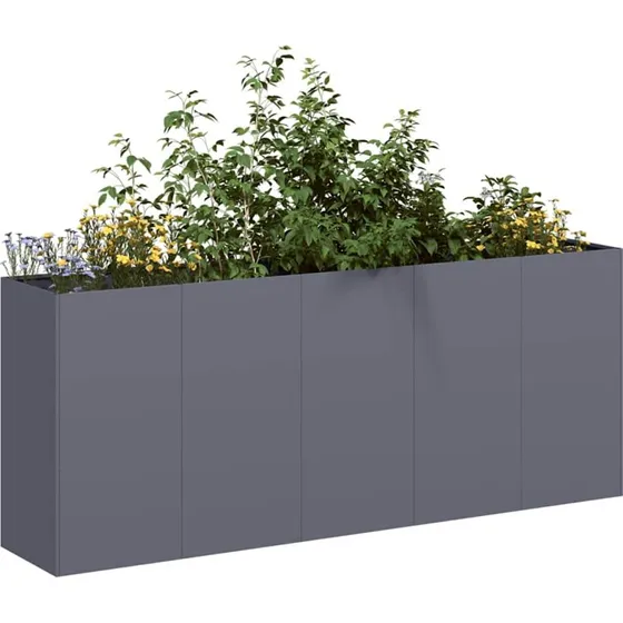 vidaXL Plantekasse 200x40x80 cm Koldvalset Stål Antracitgrå