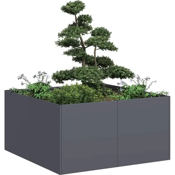 vidaXL Plantekasse 80x80x40 cm koldvalset stål antracitgrå