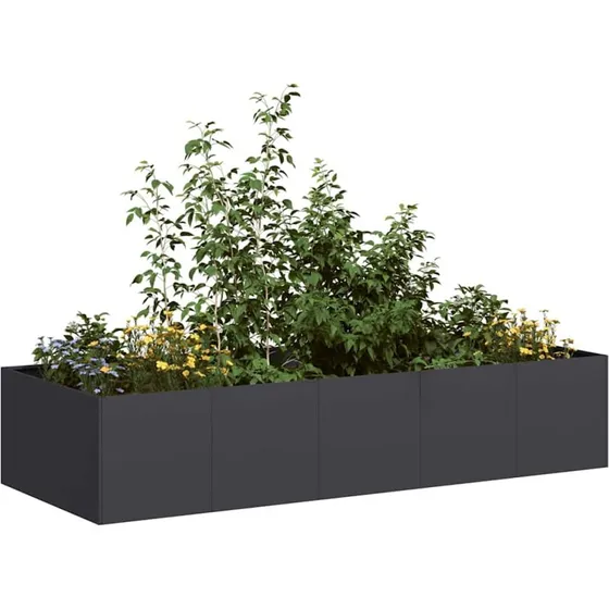 vidaXL Plantekasse 200x80x40 cm stål sort