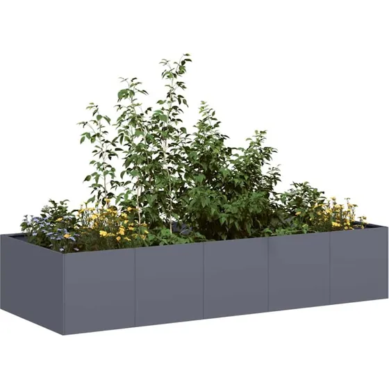 vidaXL Plantekasse 200x80x40 cm Antracitgrå Koldvalset Stål