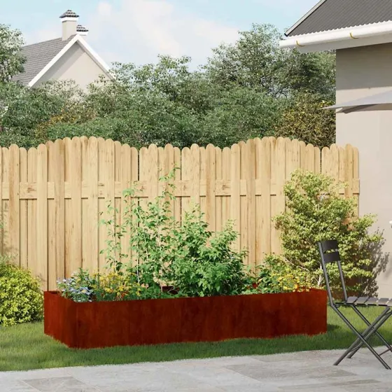 vidaXL rustfarvet plantekasse 200x80x40 cm forvitringsstål