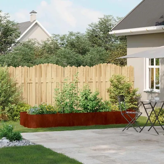 vidaXL rustfarvet plantekasse 280x80x40 cm forvitringsstål