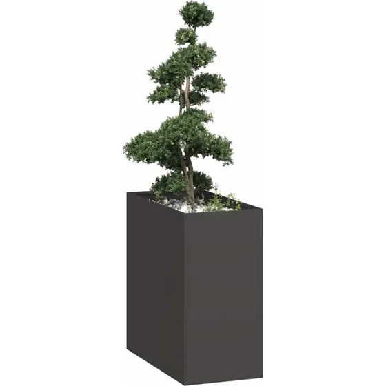 vidaXL Plantekasse 40x80x80 cm Sort Koldvalset Stål