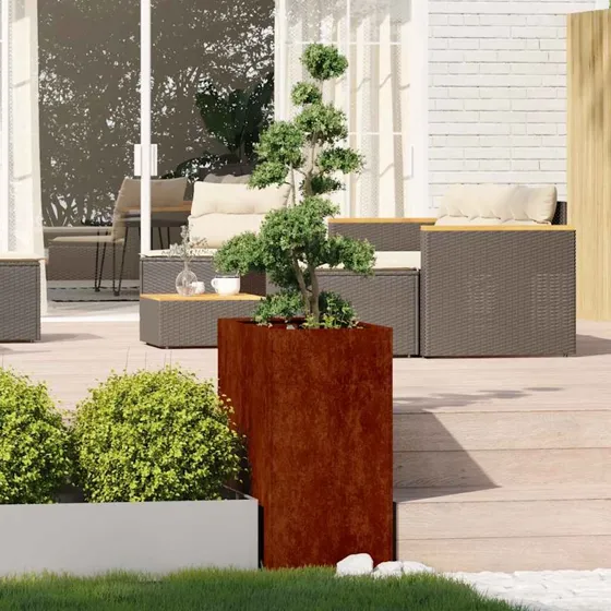 vidaXL rustfarvet plantekasse 40x80x80 cm forvitringsstål