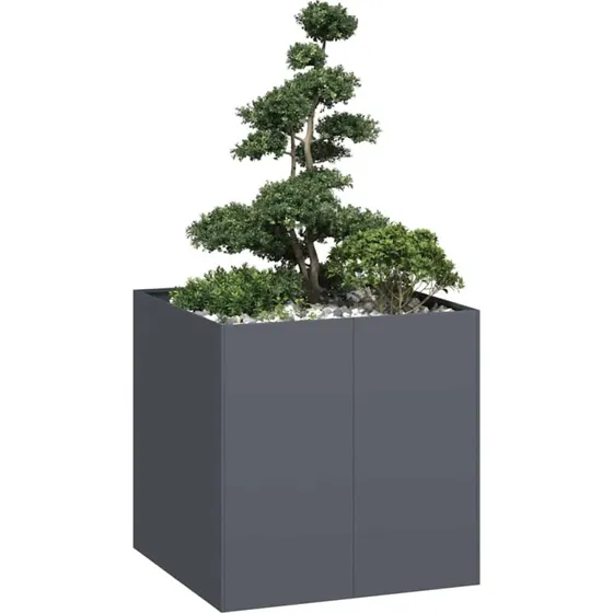 vidaXL Plantekasse 80x80x80 cm stål antracitgrå