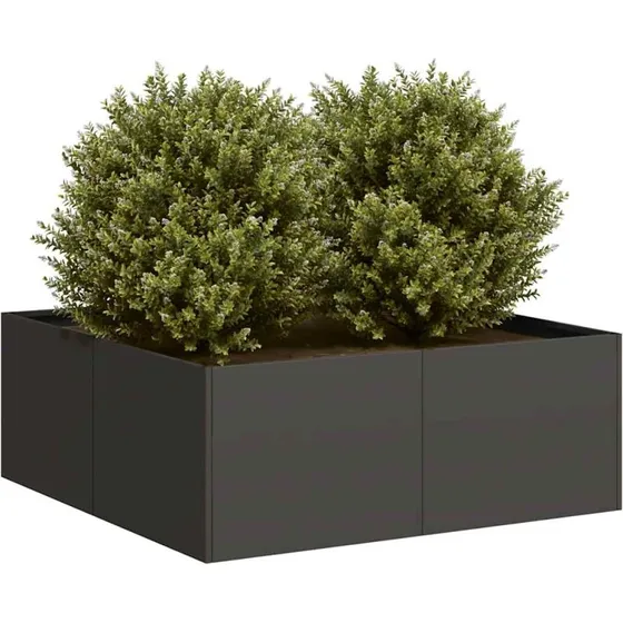 vidaXL Plantekasse 80x80x30 cm stål sort