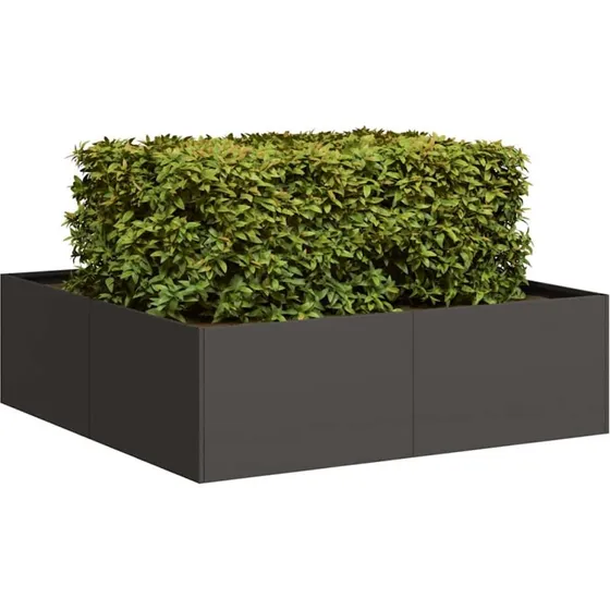 vidaXL Plantekasse 100x100x30 cm stål sort
