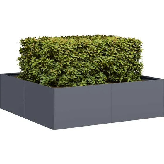 vidaXL Plantekasse 100x100x30 cm stål antracitgrå