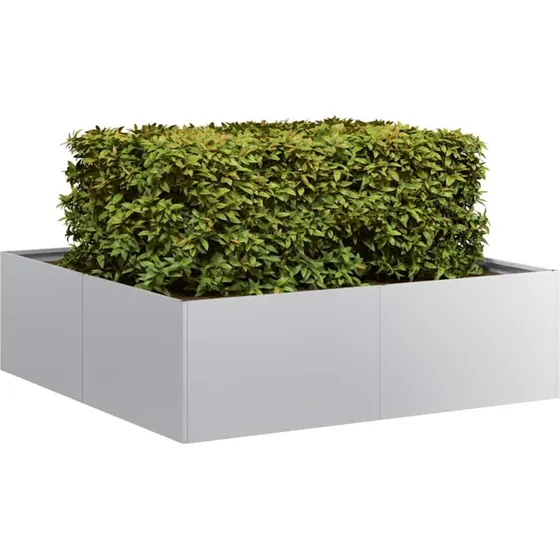 vidaXL Plantekasse 100x100x30 cm Galvaniseret Stål