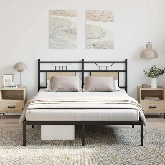 vidaXL Sengeramme 140x200 cm Sonoma-eg uden madras