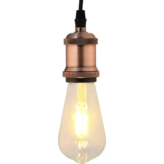 vidaXL lampeholdere 2 stk rød bronze E27