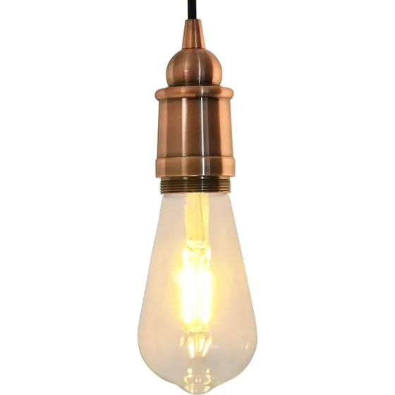 vidaXL Lampeholdere 2 stk Rød Bronze E27