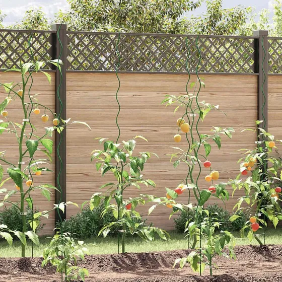 vidaXL Spiralplantestøtte 20 stk Grøn 170 cm PVC-belagt stål