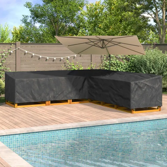 vidaXL Møbelbetræk Sort 300 x 300 x 80 cm 420D Oxford Stof