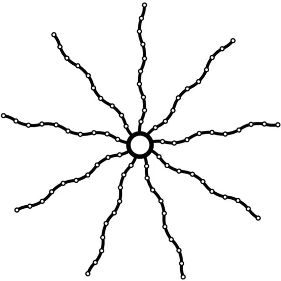 Sirius Top-Line juletræskæde 216 LED, 2,4 m, varm hvid (Slow Flash)