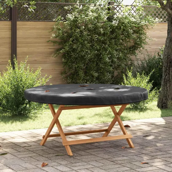 vidaXL Udendørs Borddække Sort 142x142x10 cm 420D Oxford