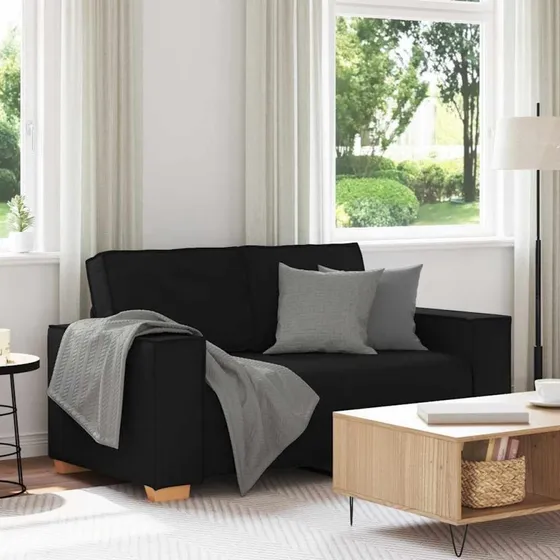 vidaXL 2-personers sofa sort 160x78x84 cm stof