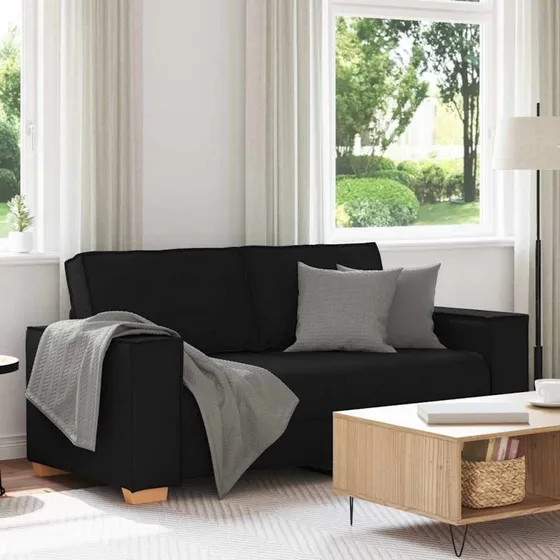 vidaXL 2-personers sofa sort 180 cm stof