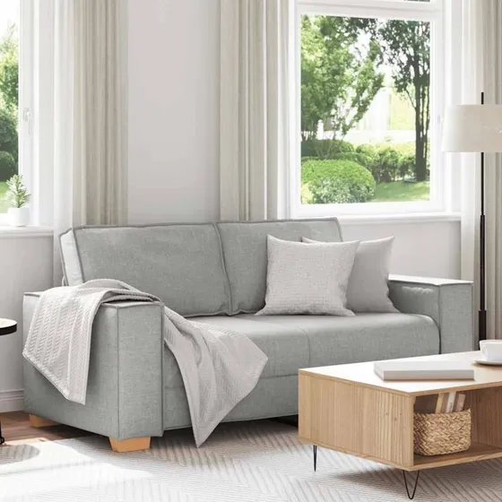 vidaXL 2-personers sofa skygrå 180x78x84 cm stof