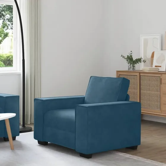 vidaXL sofastol 100x78x84 cm fløjl blå