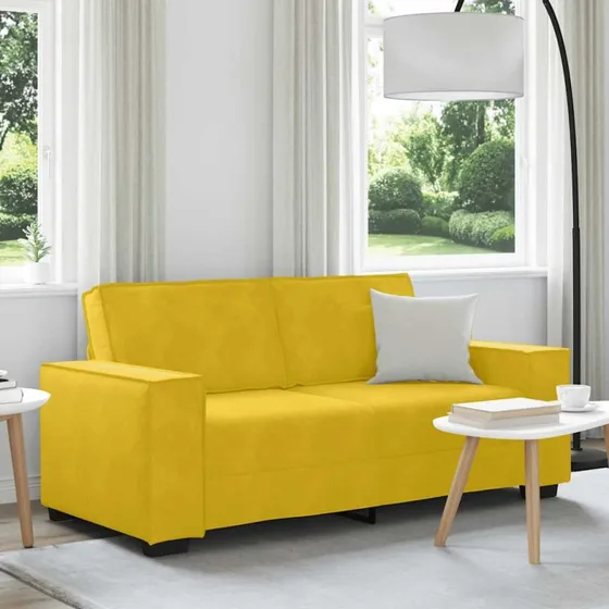 vidaXL 2-personers sofa 180x78x84 cm fløjl gul