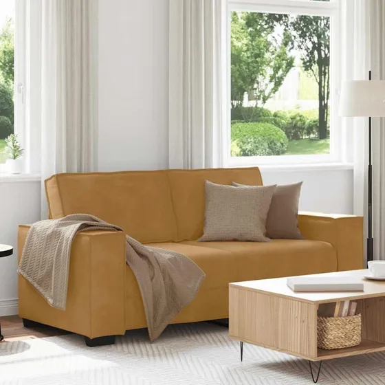 vidaXL 2-personers sofa 180x78x84 cm fløjl brun