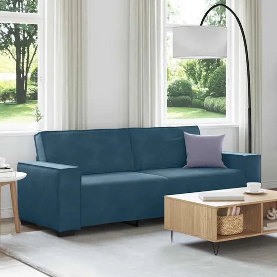 vidaXL 3-personers sofa 220x78x84 cm blå velour