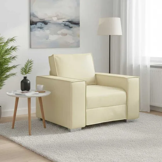 vidaXL Sofa Stol Creme 59 cm Kunstlæder
