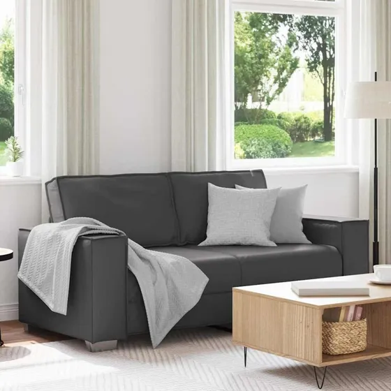 vidaXL Tosæders sofa Grå 180 cm Kunstlæder