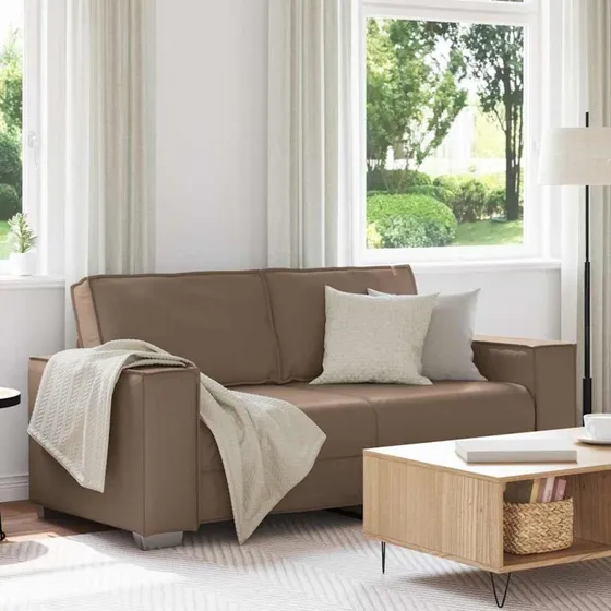 vidaXL Tosæders sofa Cappuccino 180 cm i kunstlæder