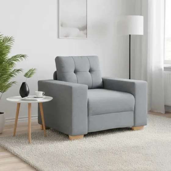 vidaXL lænestol 100x78x80 cm stof lysegrå