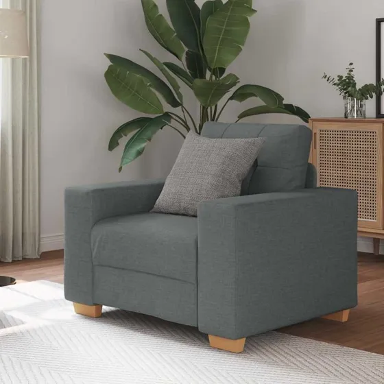vidaXL Lænestol 100x78x80 cm Mørkegrå Stof