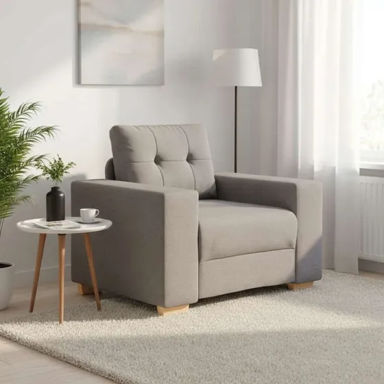 vidaXL lænestol 100x78x80 cm stof gråbrun