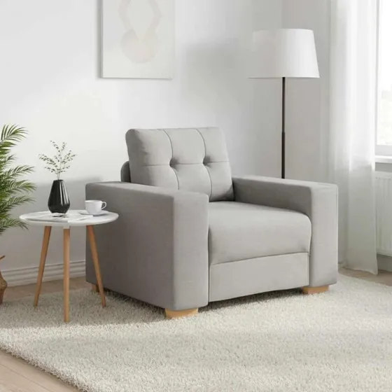 vidaXL Sofastol 100x78x80 cm stof skygrå
